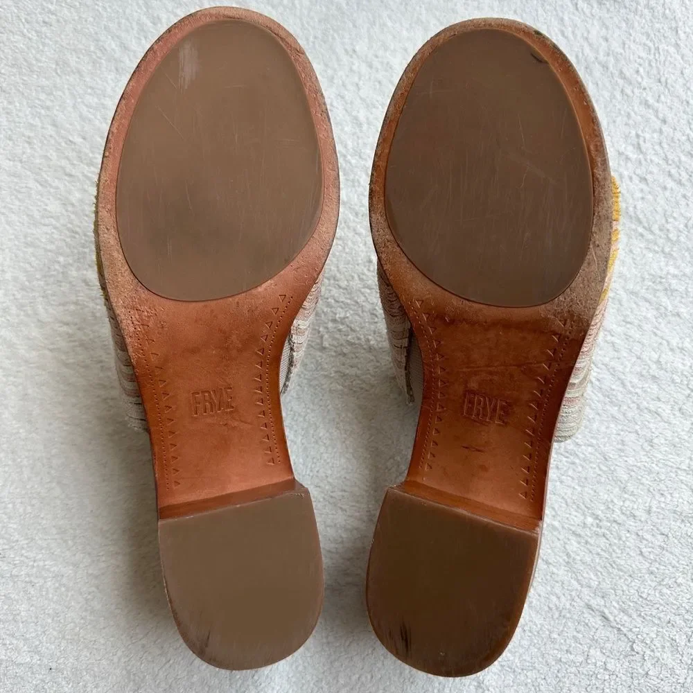 Frye Cindy Wave Mule block heel sandal‎ 6.5 M